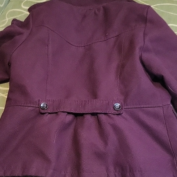 Celebrity Pink Women's Purple Pea Coat - Picture 6 of 7